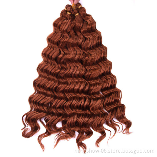 Synthetic Hair Braids Crochet Hair Curly Braiding Ombre deep wave Hair Extensions HairPieces